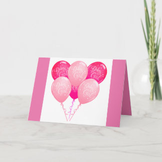 Carte Petite Joie Rose Bébé Fille Félicitations
