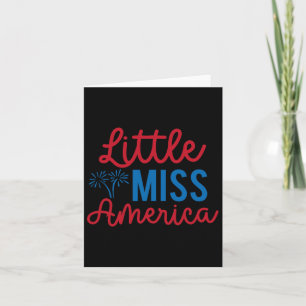 Carte Petite Miss America Fête patriotique de l'Indépend