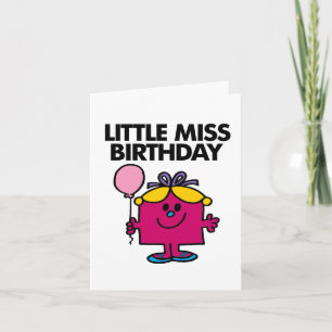 Carte Petite Miss Anniversaire Avec Ballotte Rose