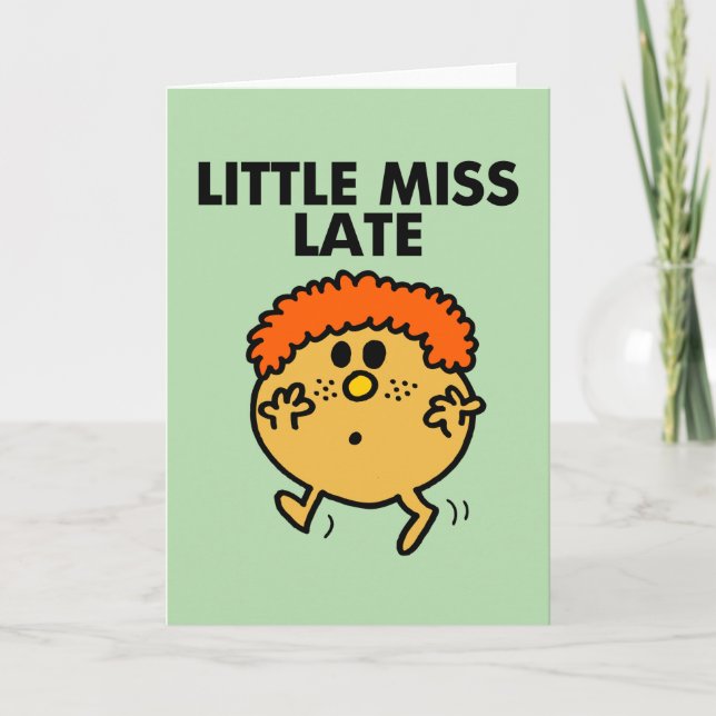 Carte Petite Miss Tard | Lettres noires (Devant)