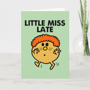 Carte Petite Miss Tard Lettres noires