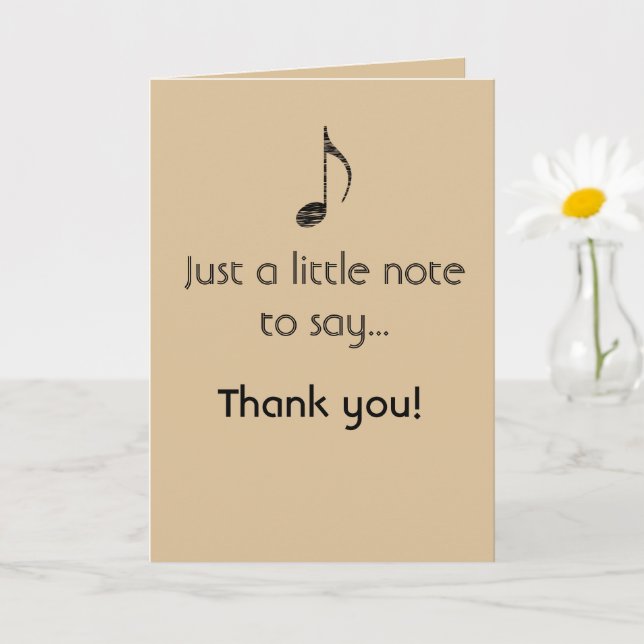 Carte Petite note modifiable sur papier Brown (Petite plante)