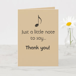Carte Petite note modifiable sur papier Brown