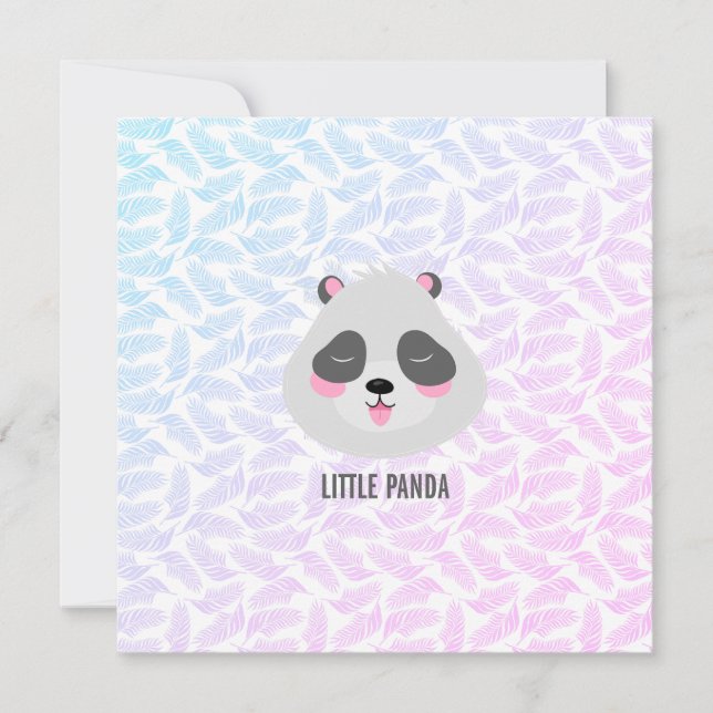 Carte petite panda Flat (Devant)