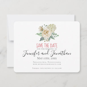 Carte Petite Rose blanche traditionnelleEnregistrer le M