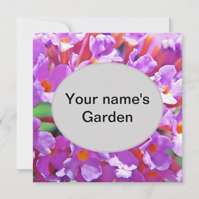 Carte Petites Fleurs mignonnes pourpres (Devant)