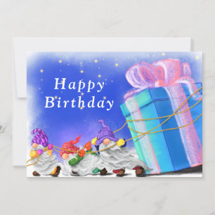 Carte Petites Gnomes Mignonnes Apportez Un Grand Cadeau 