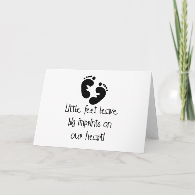 Carte Petites Pieds Grandes Imprimantes Noir (Devant)