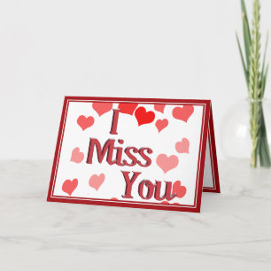 Carte Petits Coeurs - Vous Me Manquez