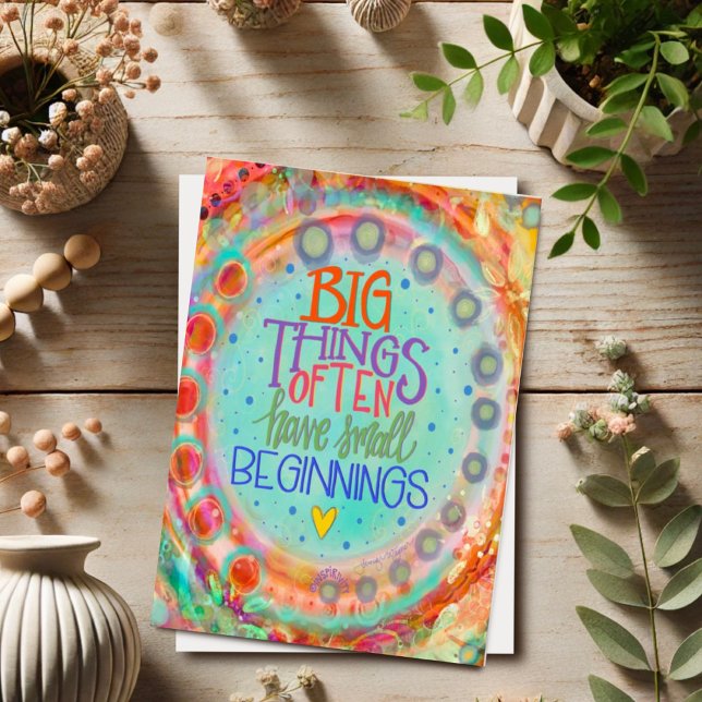 Carte Petits Débuts Inspirationnel Plutôt Whimsical (Créateur téléchargé)