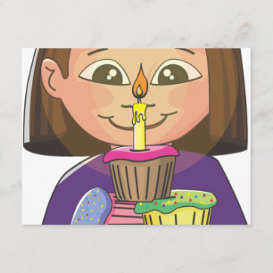 Carte Petits gâteaux de fille d'anniversaire
