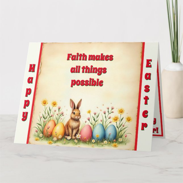 Carte Petits Lapins Et Oeufs De Pâques Collection Popula (Devant)