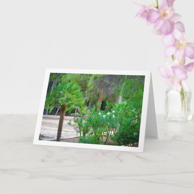 Carte Petits palmiers dans le parc (Orchidée)