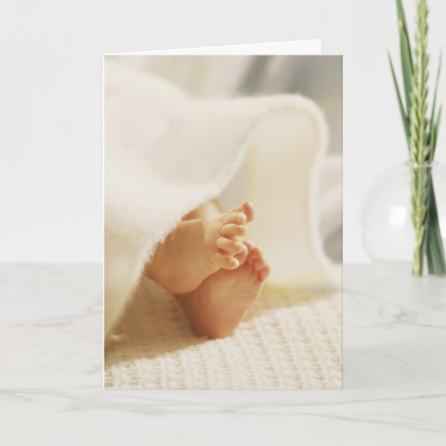 Carte Petits pieds pour bébé (Devant)
