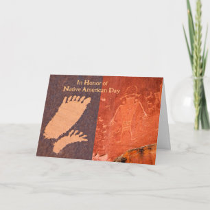 Carte Petroglyphes de la fête des Amérindiens Pieds et c