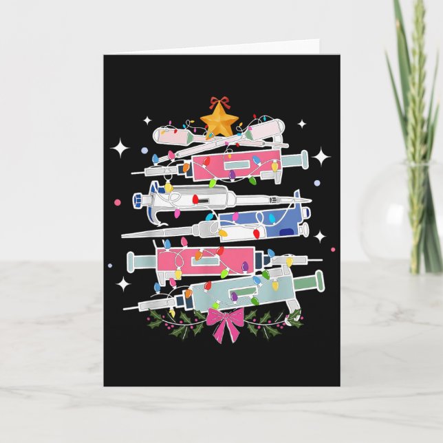 Carte Pette Laboratory Christmas Tree Lights Med Laborat (Devant)