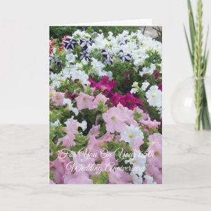 Carte Petunias Personnalisé 65e anniversaire de Mariage