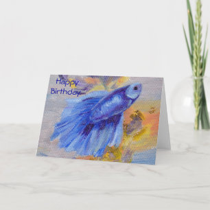 Carte Peu de poissons bleus de Betta