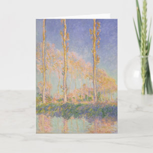 Carte Peupliers, paysage impressionniste, Claude Monet