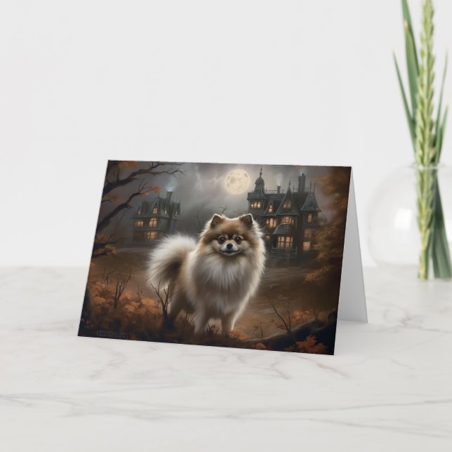 Carte Peur d'Halloween de Poméranie (Devant)