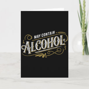 Carte Peut contenir de l'alcool Clic Humour de fête