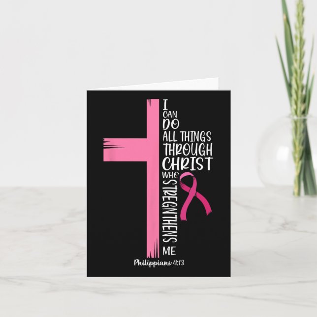 Carte Peut Faire Tout Par Le Christ Cancer Du Sein Awa (Devant)