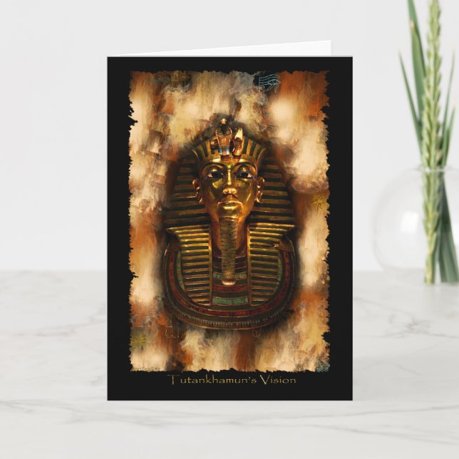 Carte Pharaon Égyptienne antique TUTANKHAMUN (Devant)