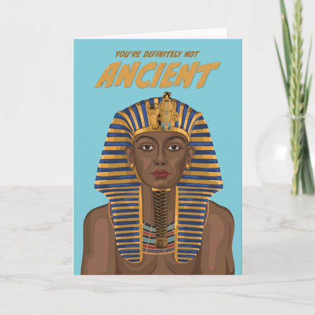 Carte Pharaon Tutankhamon Pas Ancien Anniversaire (Devant)