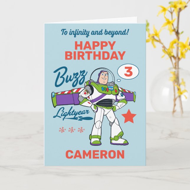 Carte Phare de Buzz | À l'infini et au-delà Anniversaire (Fleur jaune)