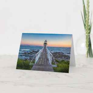 Carte Phare de Marshall Point au coucher du soleil