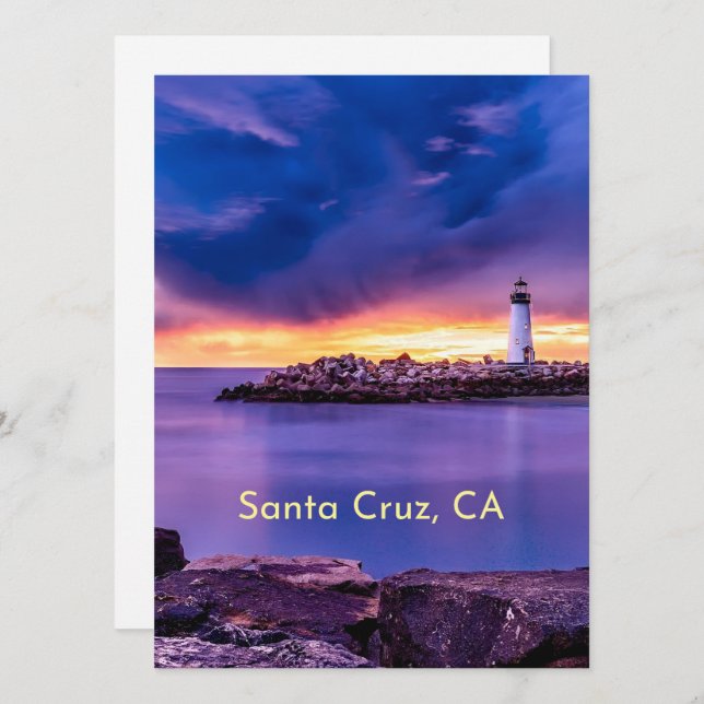 Carte Phare de père Noël Cruz, CA (Devant / Derrière)