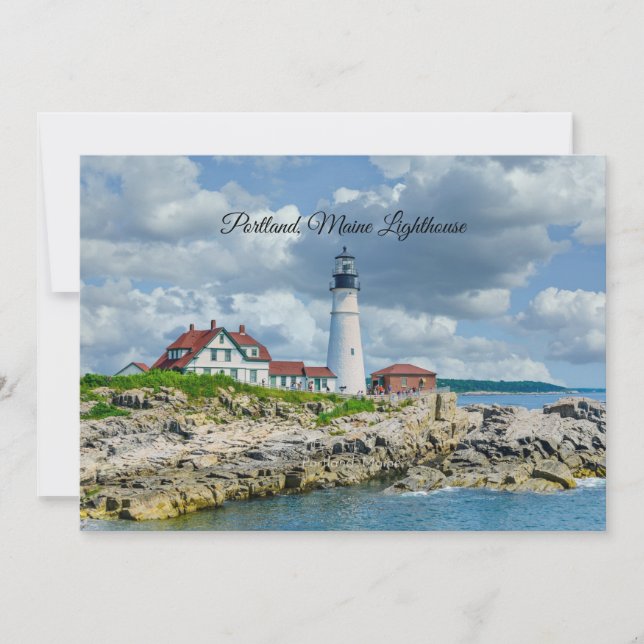 Carte phare de Portland, Maine (étiqueté) (Devant)