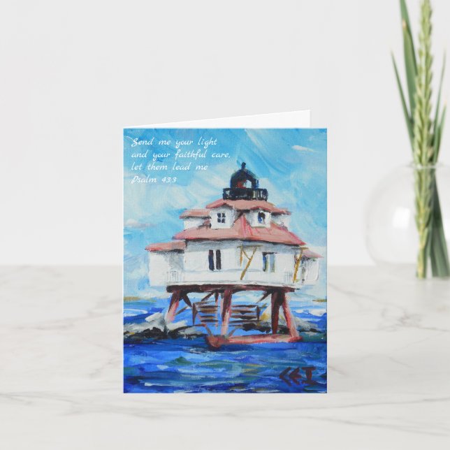 Carte Phare de Thomas Point Psaume 43:3 (Devant)