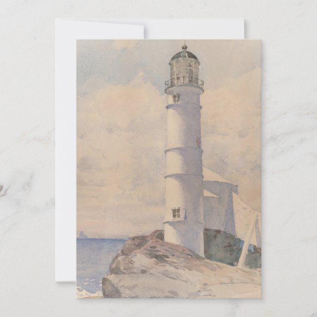 Carte Phare, île des Chaussures | Childe Hassam (Devant)