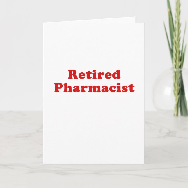 Carte Pharmacien à la retraite (Devant)