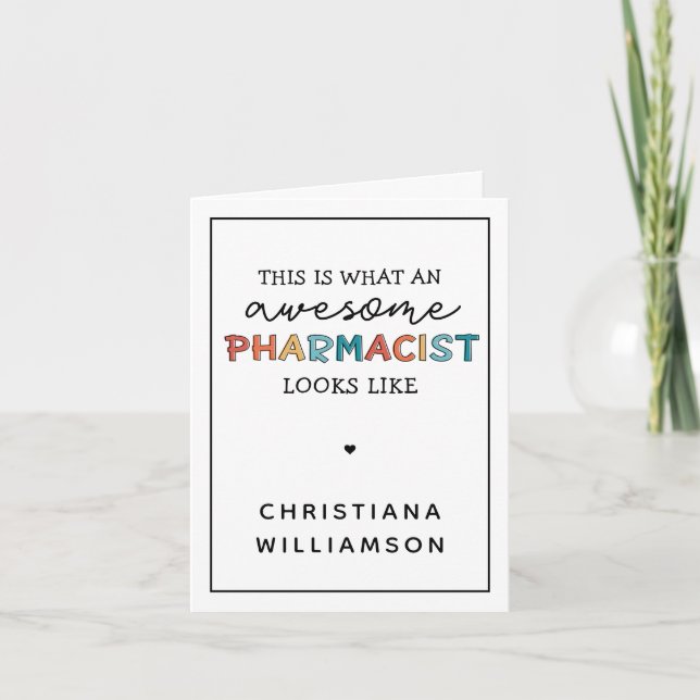 Carte Pharmacien Personnalisé Drôle Awesome Cadeaux Phar (Devant)
