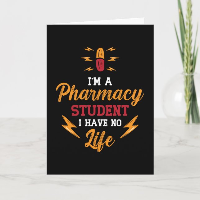 Carte Pharmaciste Je suis un étudiant en pharmacie Techn (Devant)