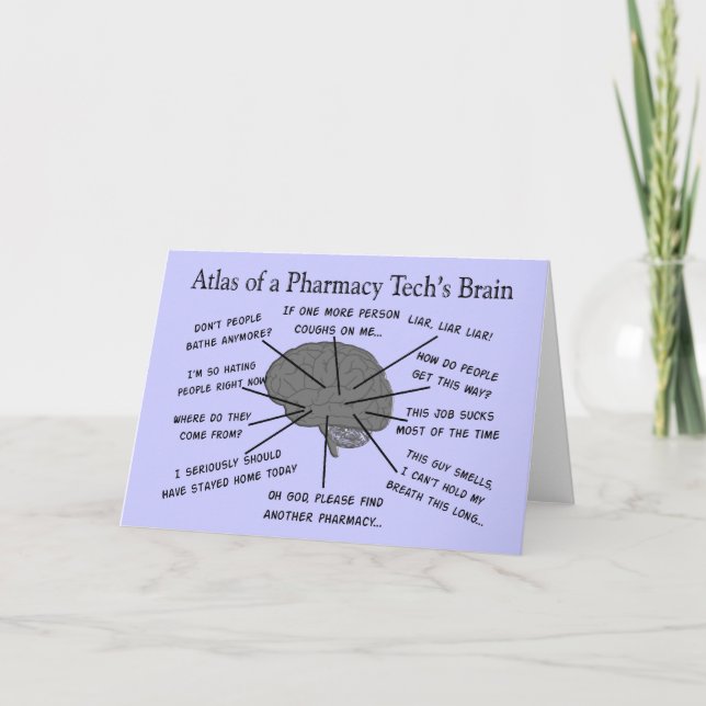 Carte Pharmacy Tech, Atlas of Pharmacy Tech Brain (Devant)
