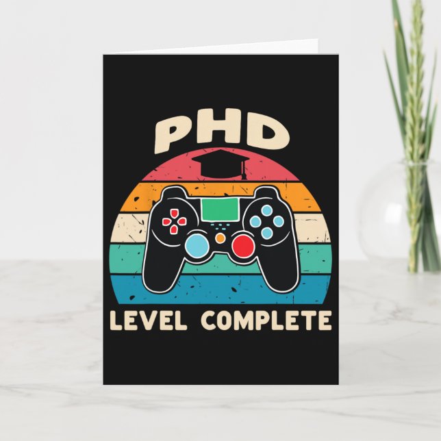 Carte Phd Level Complete Doctorate Graduation Gift For H (Devant)