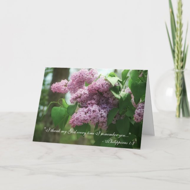 Carte Philippiens 1:3 Fête des Mères Lilacs (Devant)
