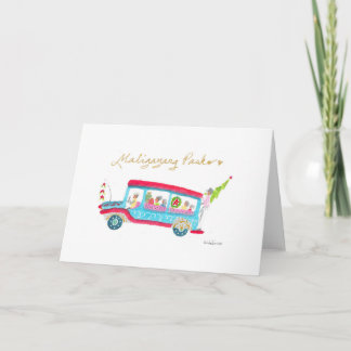 Carte Philippine Jeepney Christmas Card, watercolor
