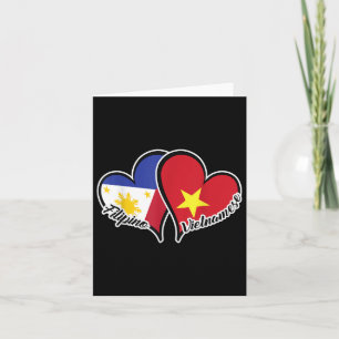Carte Philippines Drapeau Vietnam Cœur Moitié Philippin