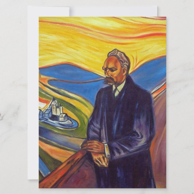 Carte Philosophe Friedrich Nietzsche (par Edvard Munch) (Devant)