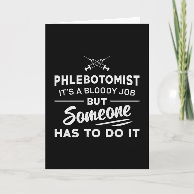 Carte Phlebotomiste Doit Le Faire Phlebotomie Infirmière (Devant)