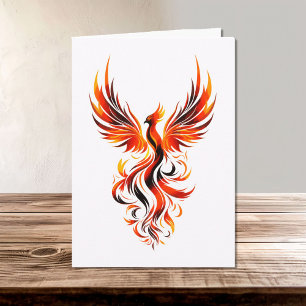 Carte Phoenix en flammes Vector Art