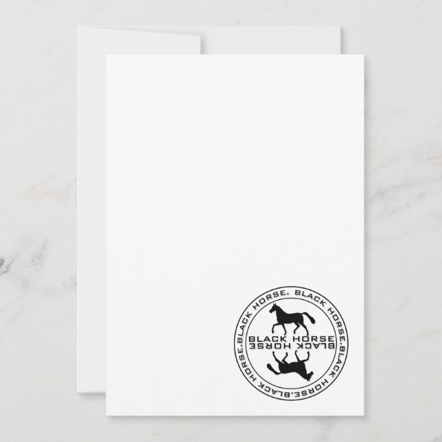 Carte phoque à cheval noir (Devant)