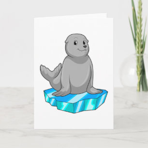 Carte Phoque avec floe de glace