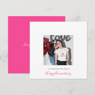 Carte Photo Anniversaire de la femme d'amour lesbienne L