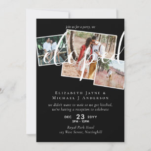 Carte PHOTO Annonce de notre mariage intime Réception de