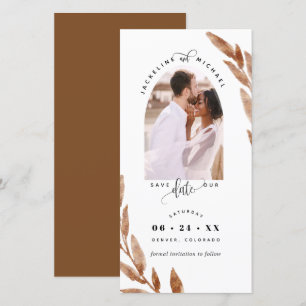 Carte Photo Arch, Mariage en cuivre Enregistrer la date 